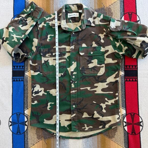 Vintage 90s Gander Mountain Camo Camouflage Button Up Size Medium USA Made - Picture 5 of 6